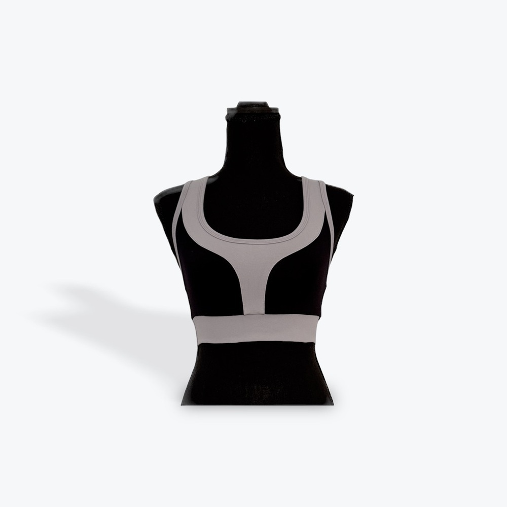 Live The Process Black and Gray Racerback Sports Bra Size XS